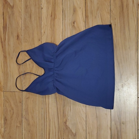 Last Tango Tops - Blue Last Tango Stretchy V-Neck Tank Top